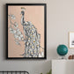 Peacock in Gold II - Modern Framed Canvas Print