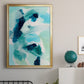 Teal Composition I - Modern Framed Canvas Print