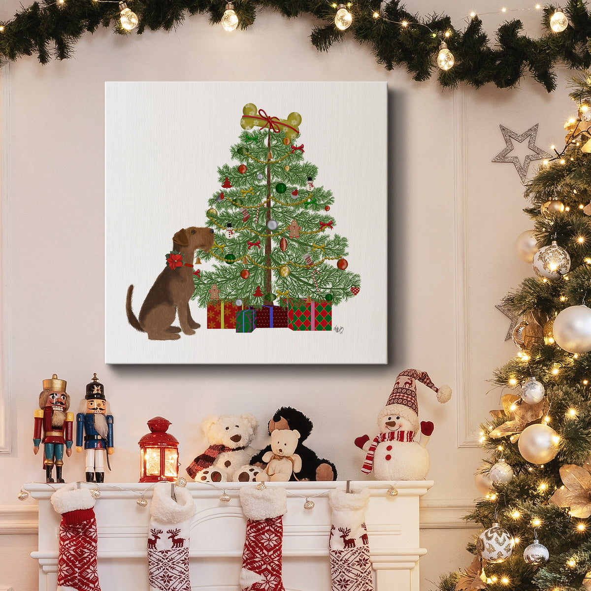 Christmas Des - Bone Tree-Premium Gallery Wrapped Canvas - Ready to Hang