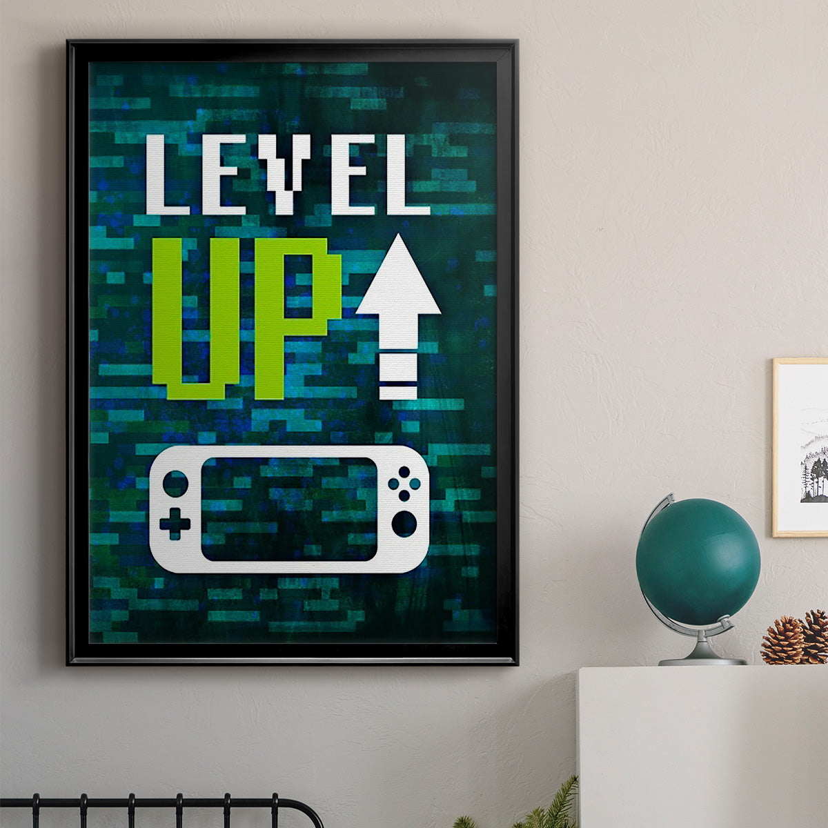 It's Game On III - Modern Framed Canvas Print