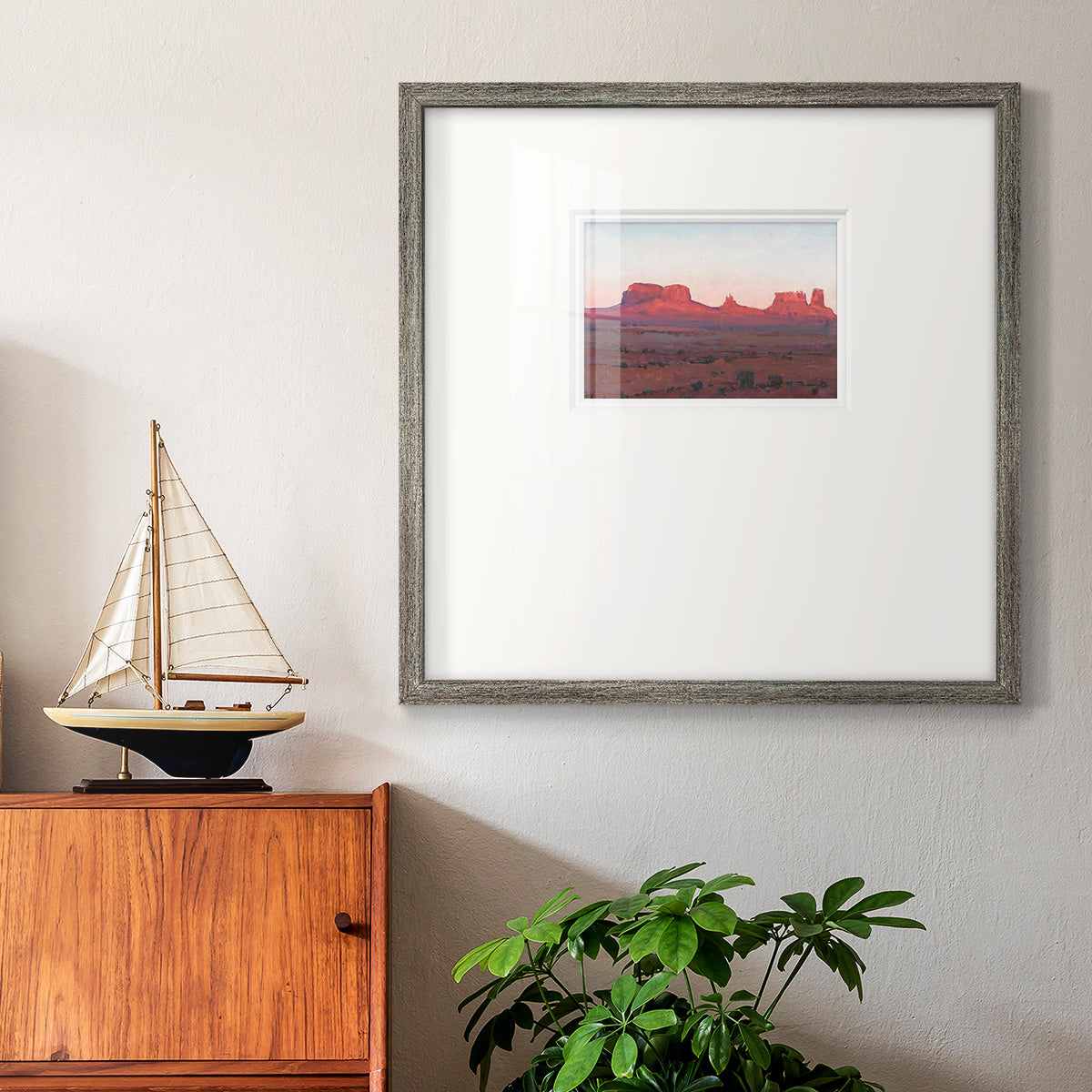 Red Rocks at Dusk II Premium Framed Print Double Matboard