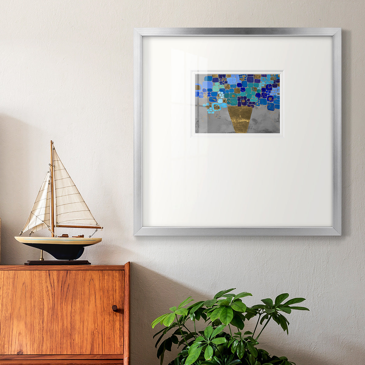 Blue Love- Premium Framed Print Double Matboard