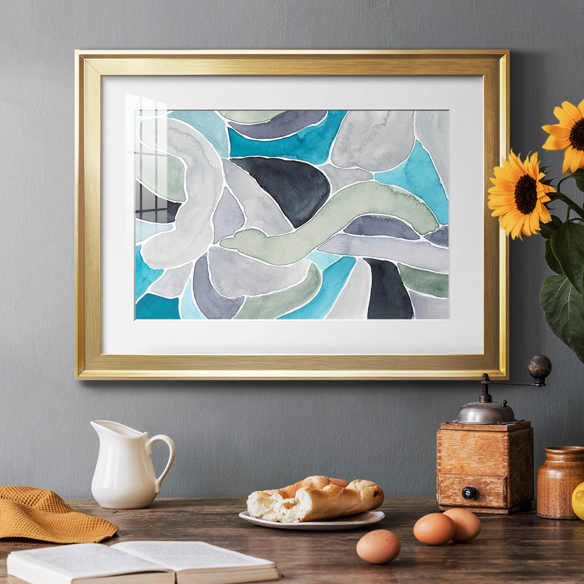 Subtle Billows II - Modern Framed Art Print