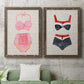 Vintage Swimming I - Premium Framed Canvas 2 Piece Set - Ready to Hang