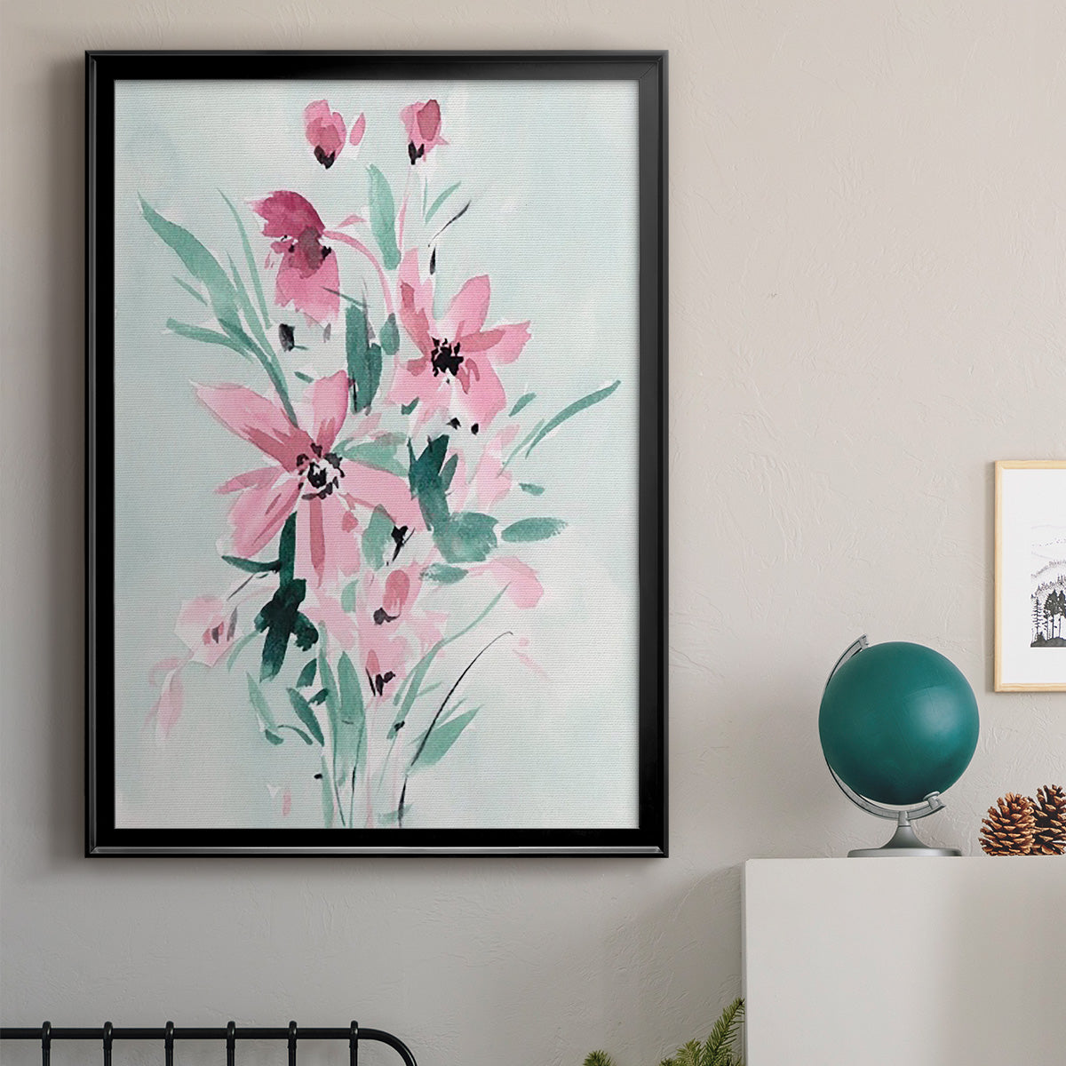 Posy Blooms II - Modern Framed Canvas Print