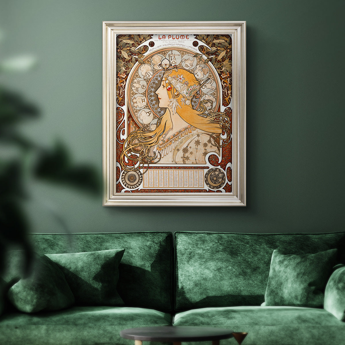 Zodiaque (La Plume) - Ornate Framed Canvas Print