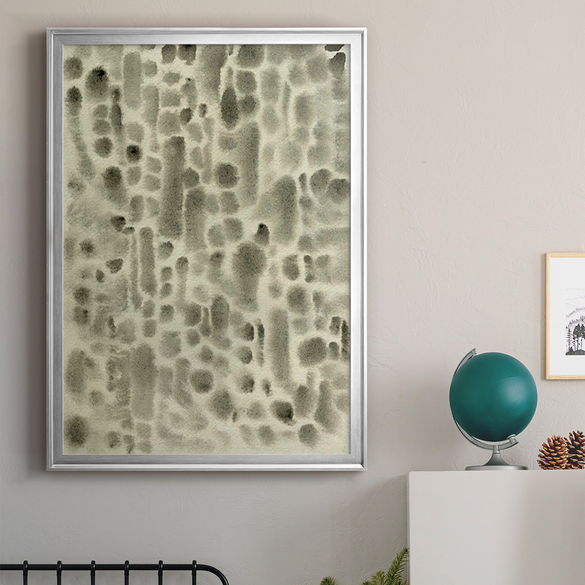 Watercolor Metric II - Modern Framed Canvas Print