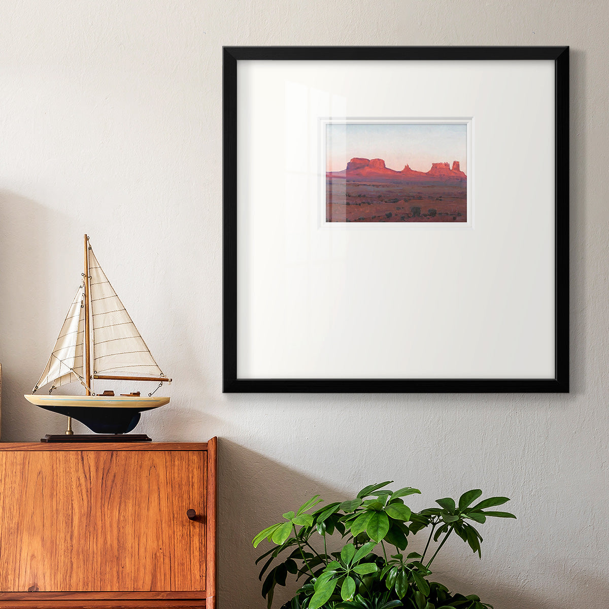 Red Rocks at Dusk II Premium Framed Print Double Matboard