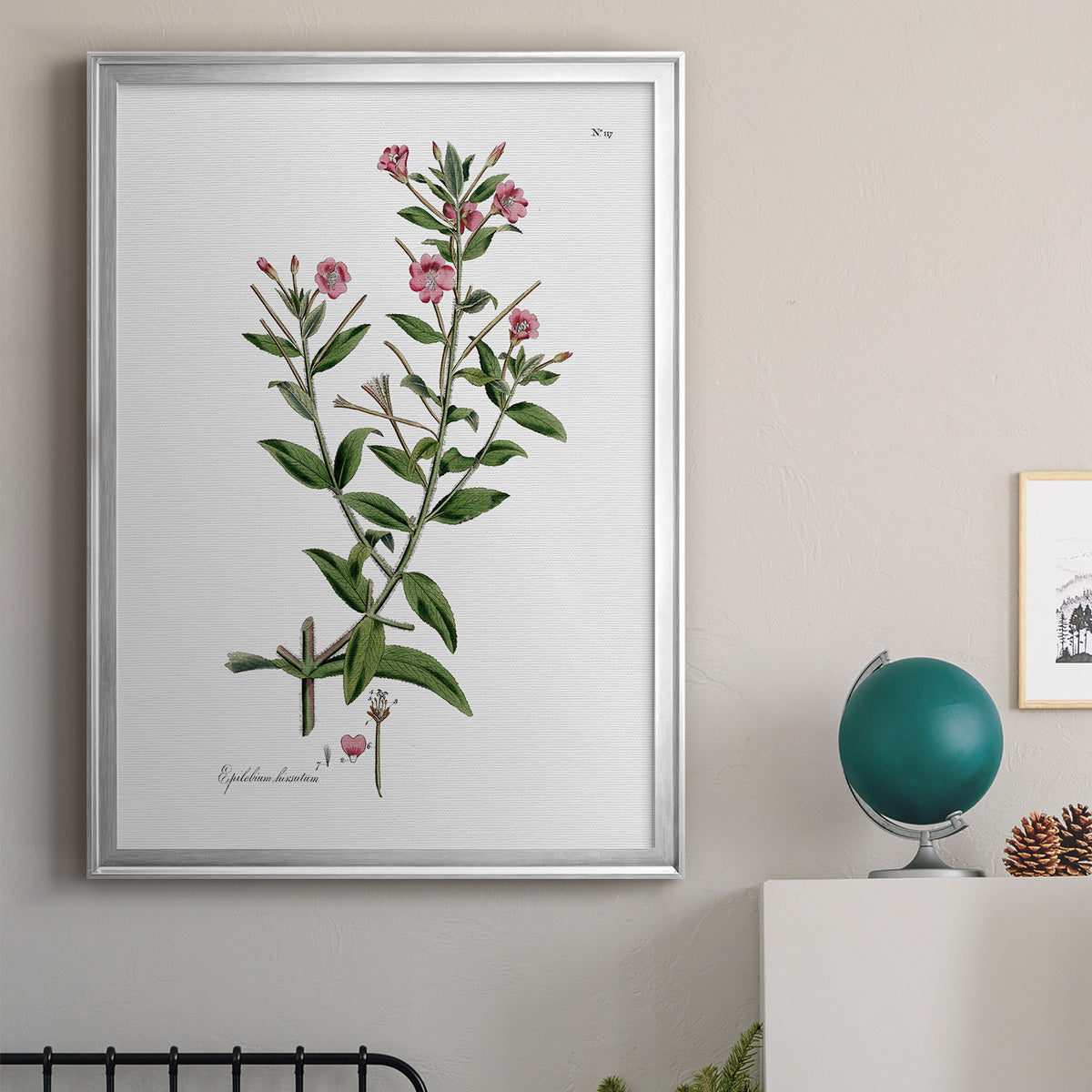 Rose Botanical III - Modern Framed Canvas Print