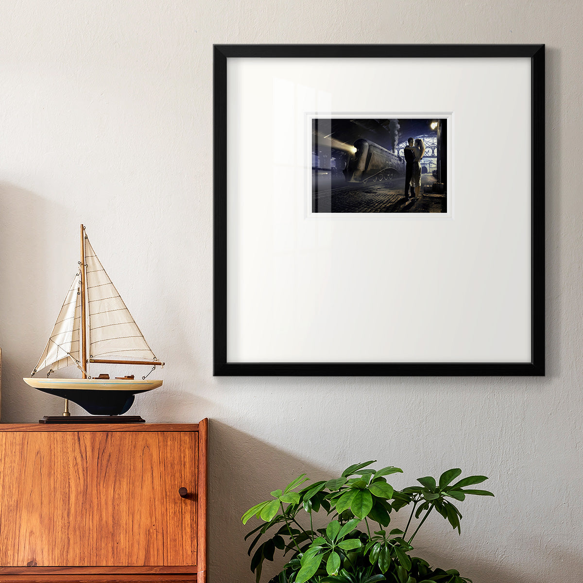 Train Depot Premium Framed Print Double Matboard