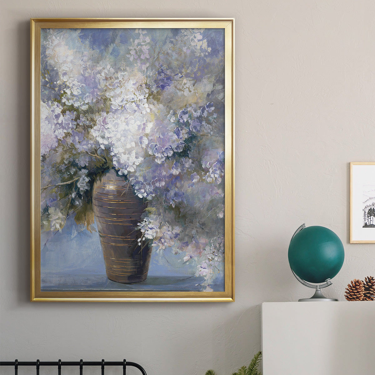 Lavender Explosion Revisited - Modern Framed Canvas Print