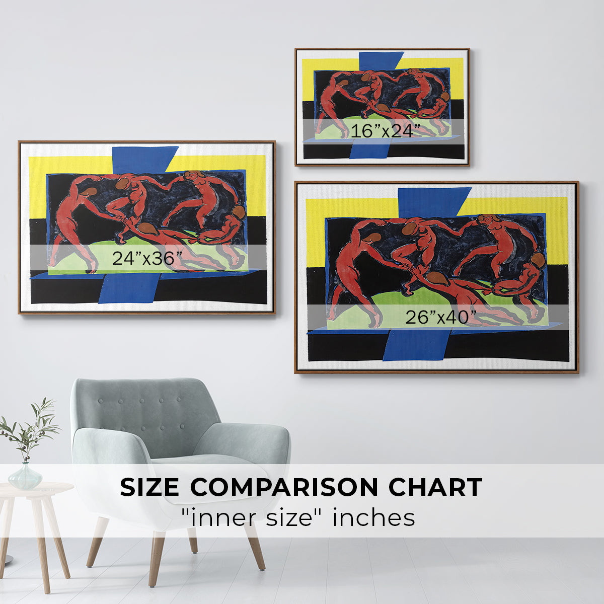 The Dance (La Danse), 1939 - Floater Framed Canvas Print