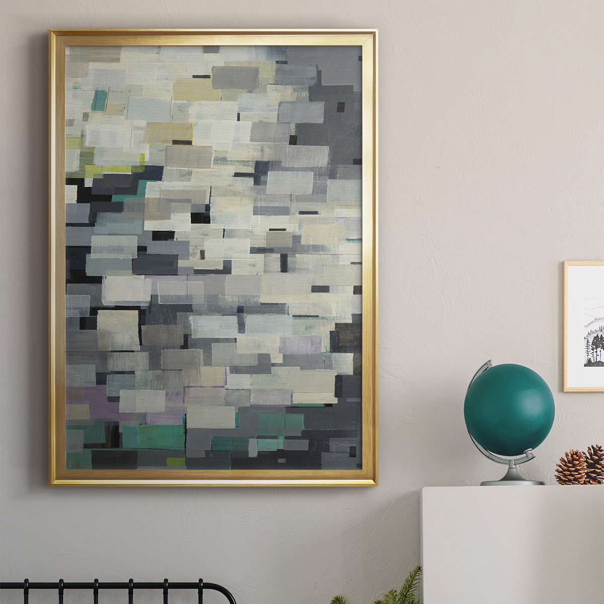 Puzzle Pieces V2 - Modern Framed Canvas Print