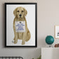 Love and Golden Retriever - Modern Framed Canvas Print