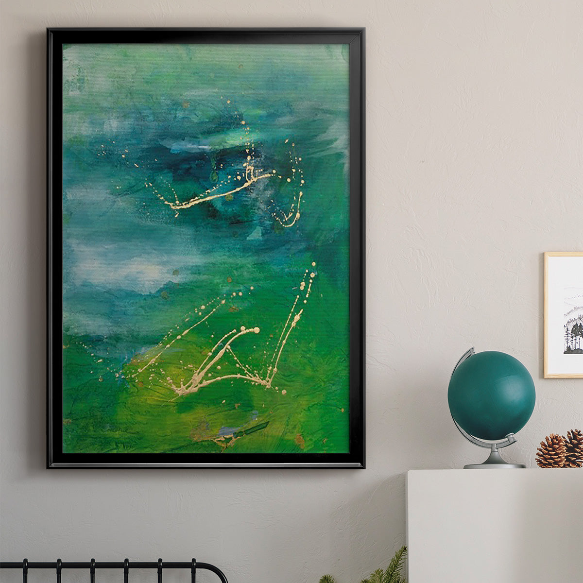 Peaceful Diptych I - Modern Framed Canvas Print