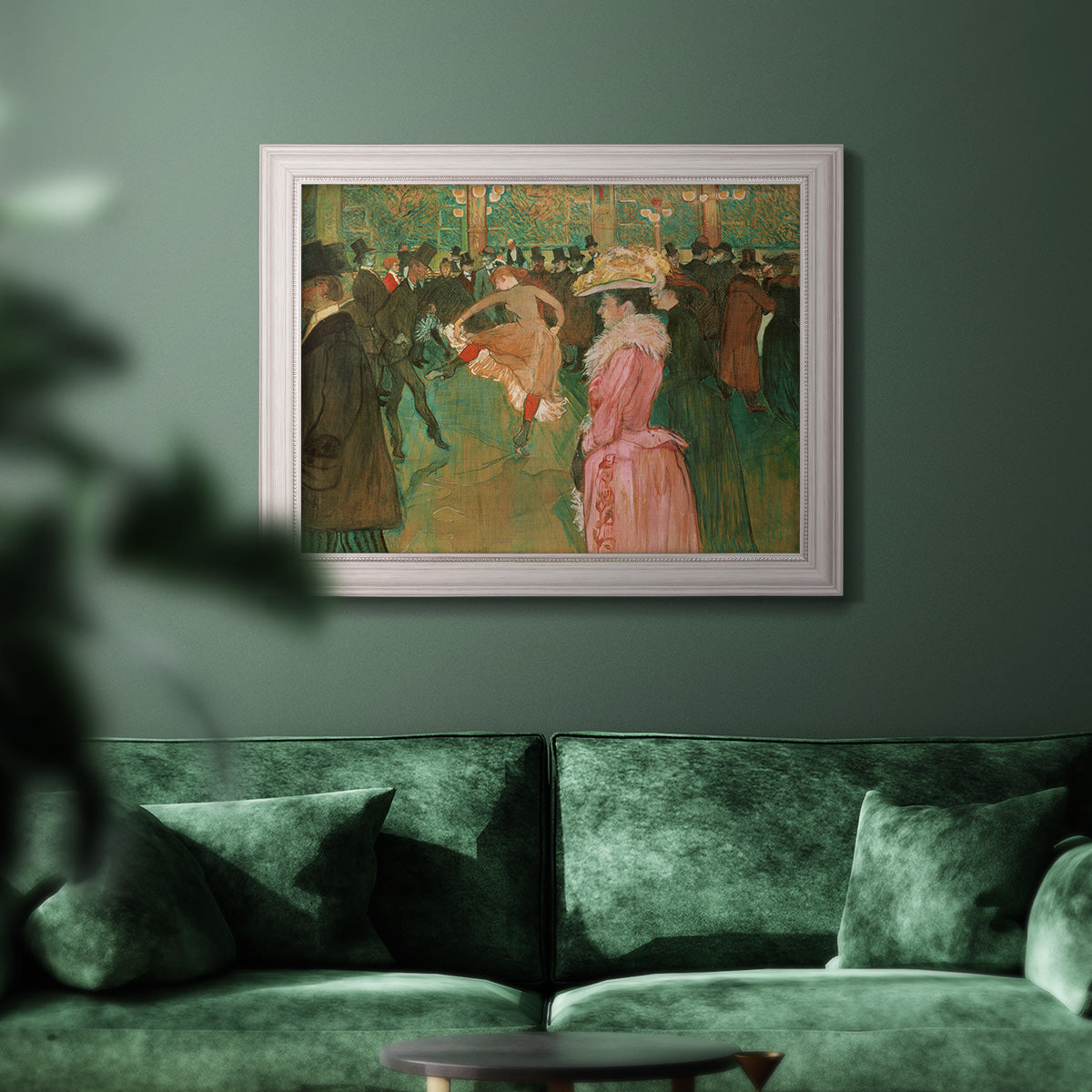 At the Moulin Rouge, The Dance - Ornate Framed Canvas Print