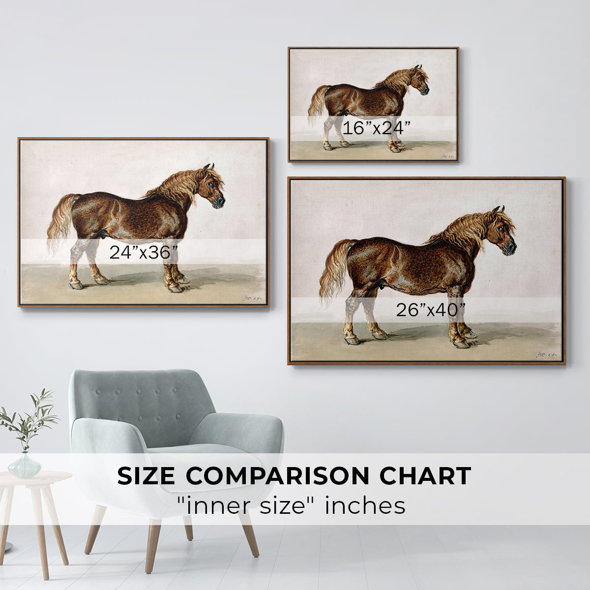 A Cart-Horse - Floater Framed Canvas Print