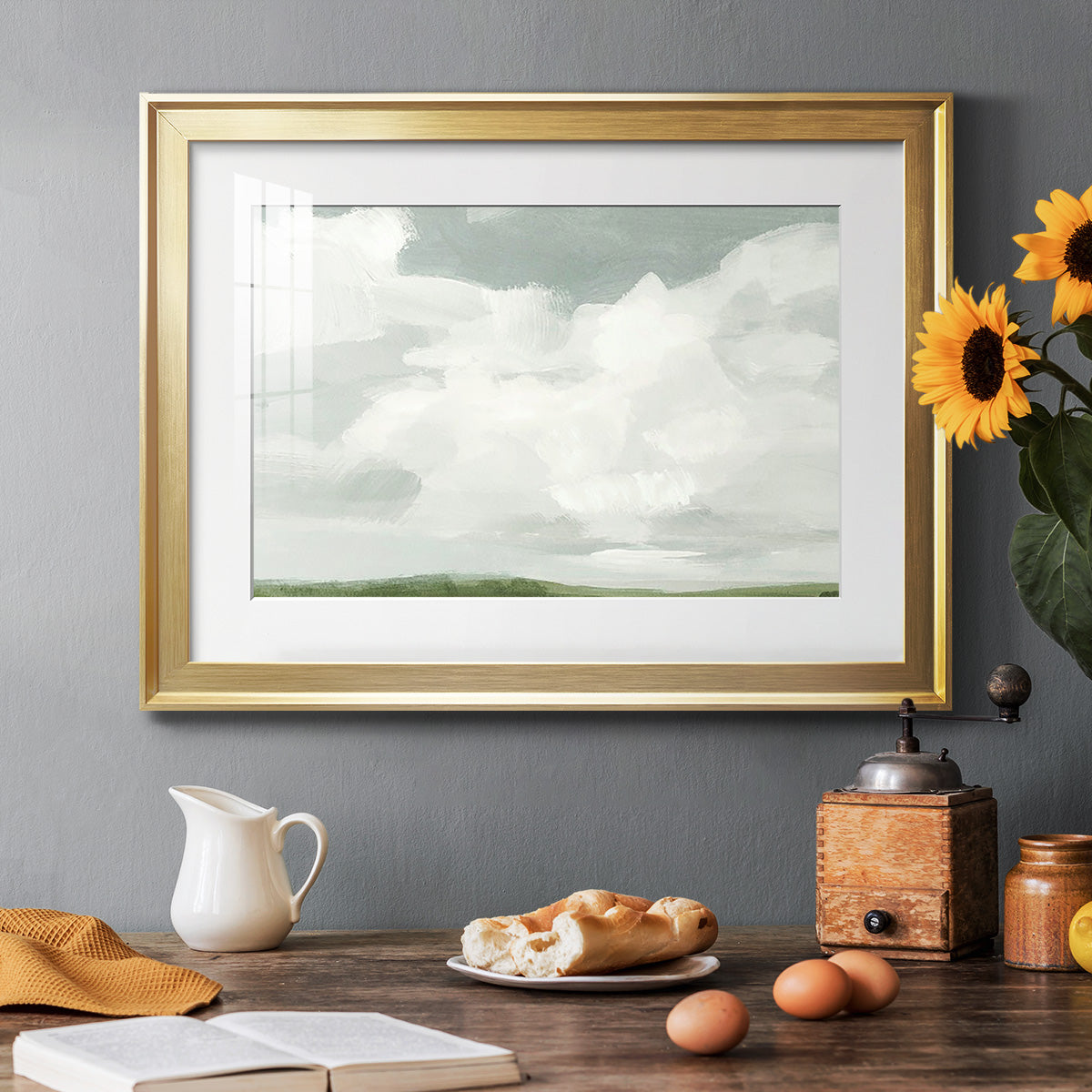 Gray Stone Sky I - Modern Framed Art Print
