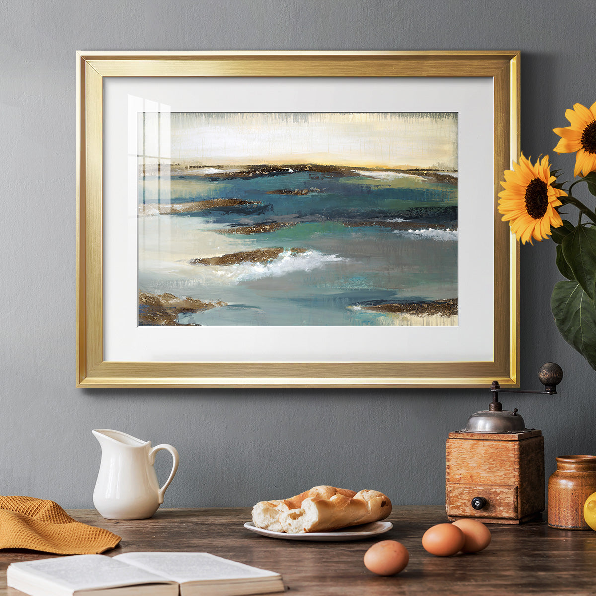 Coastal Bluffs - Modern Framed Art Print