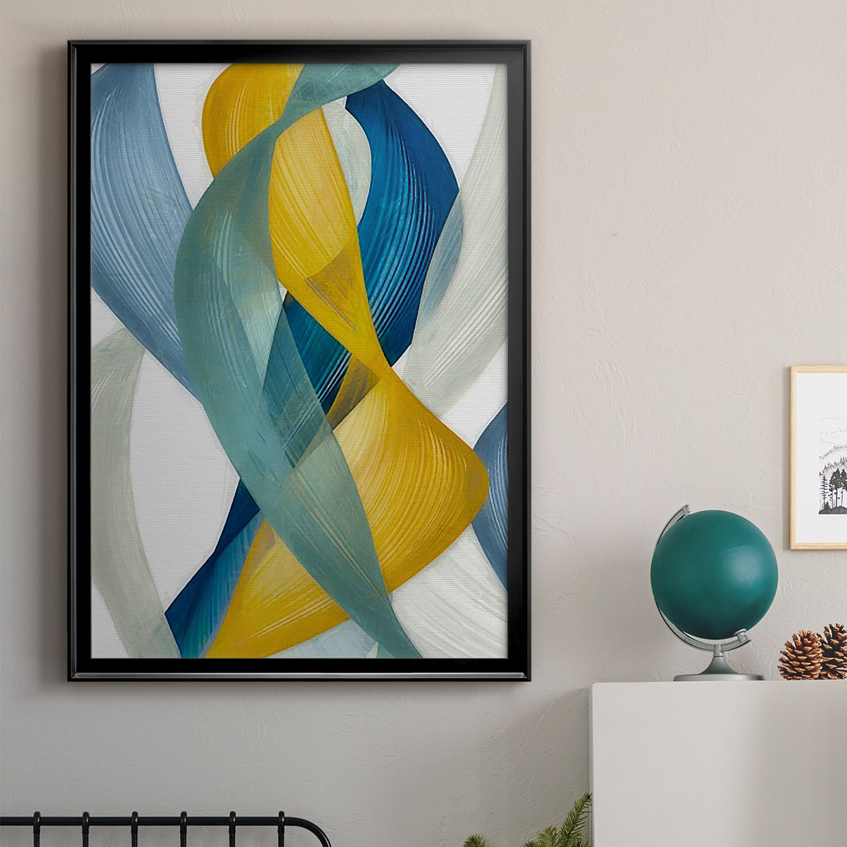 Horizontal Bands I - Modern Framed Canvas Print