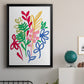 Bold Brushstroke Blooms II - Modern Framed Canvas Print