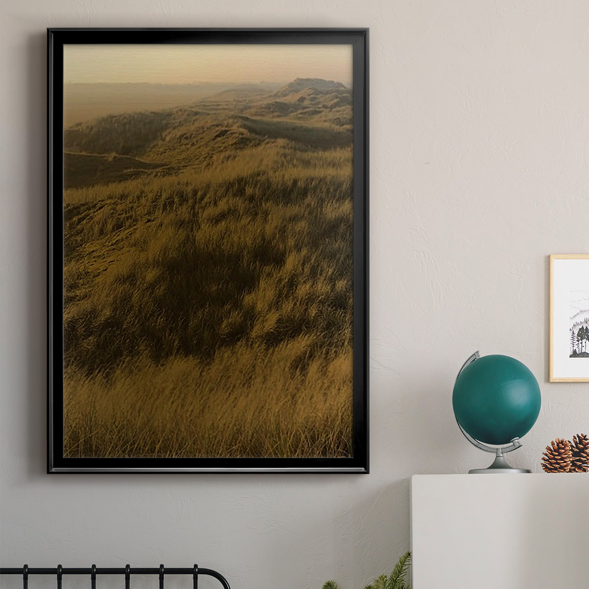 Golden Fog I - Modern Framed Canvas Print