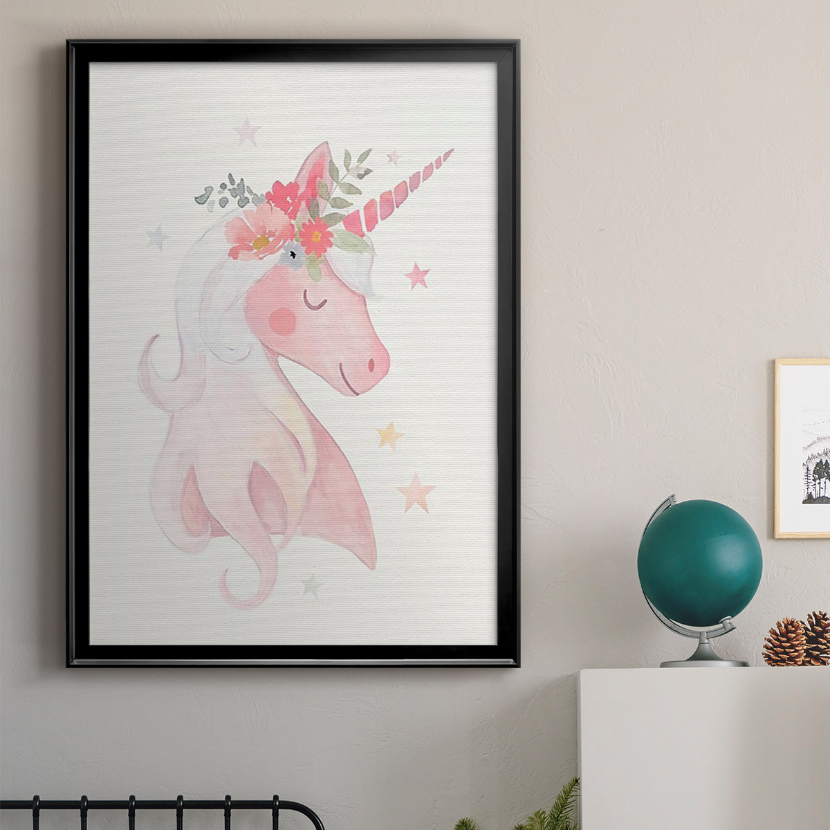 Sweet Unicorn II - Modern Framed Canvas Print