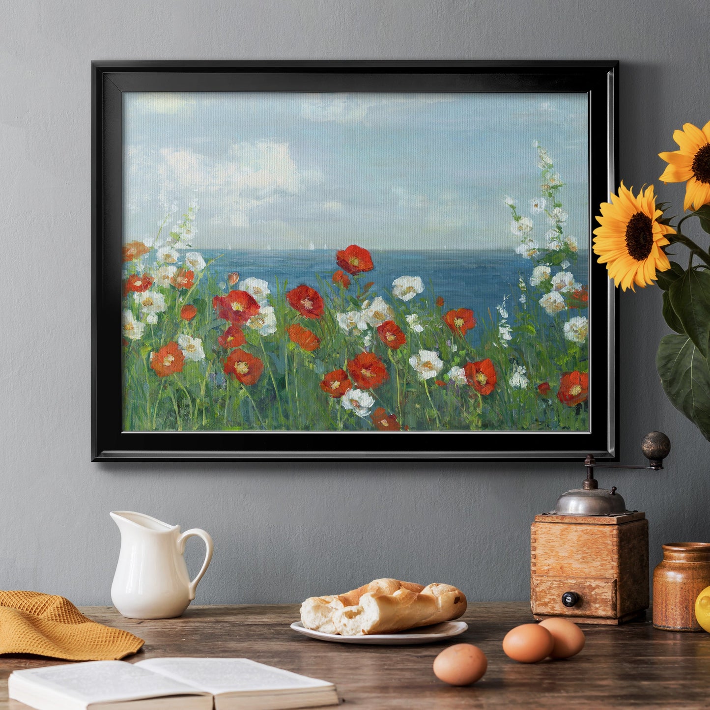 Through the Flowers Premium Classic Framed Canvas - Ready to Hang