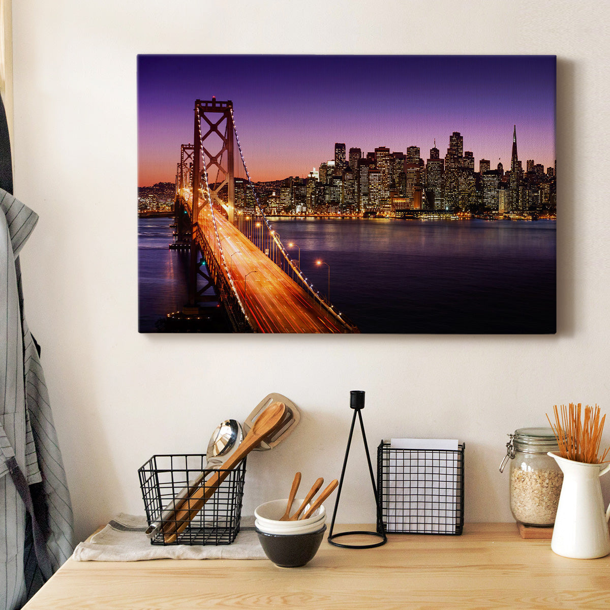 Bay Bridge at Sunset - San Francisco - Canvas Art Print