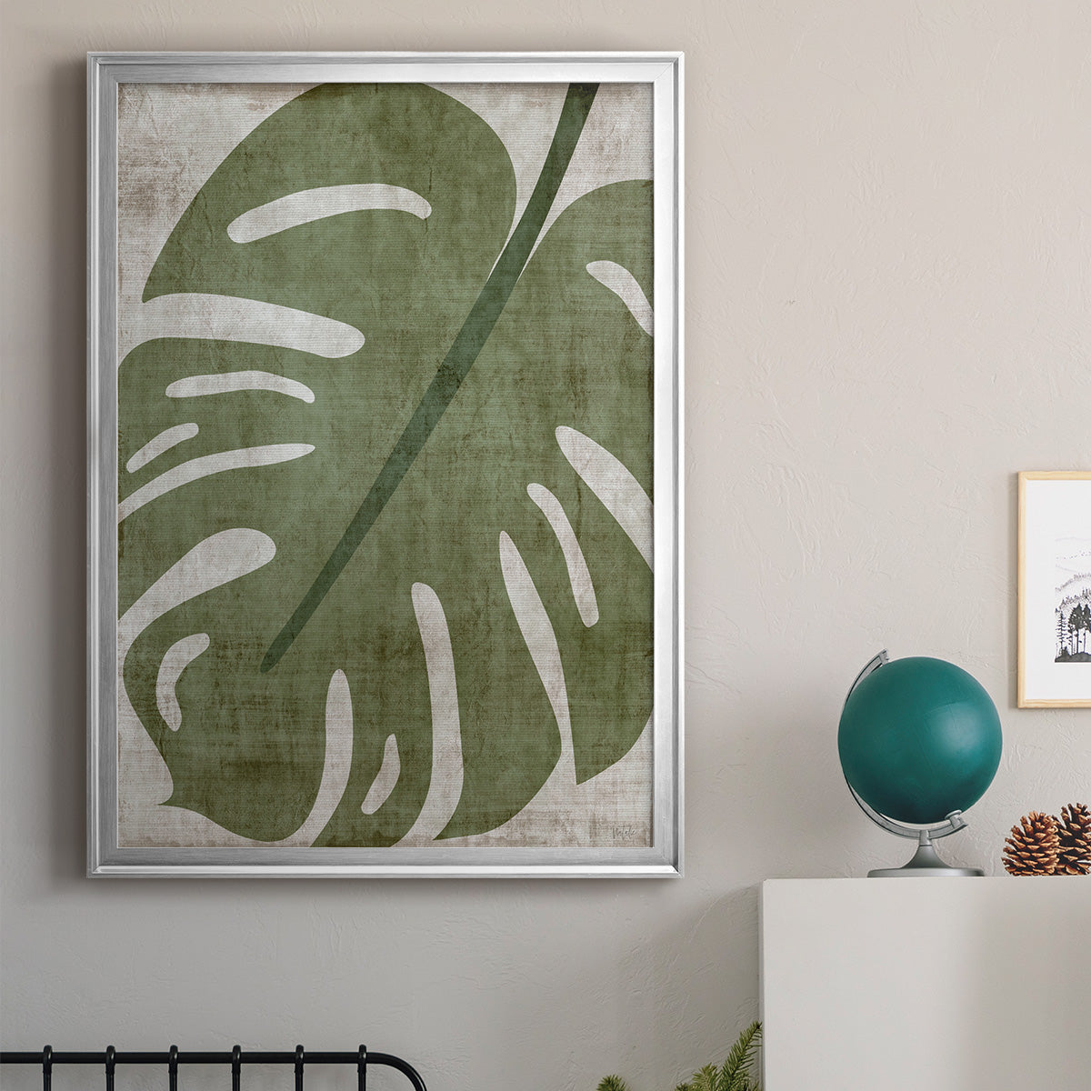 Island Greenery II - Modern Framed Canvas Print
