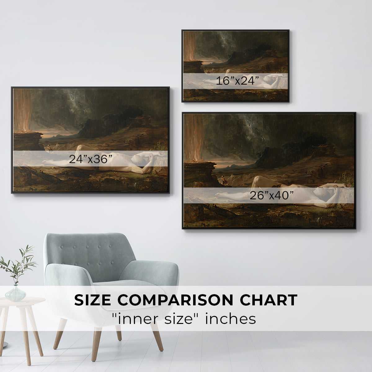 The Dead Abel, 1832 - Floater Framed Canvas Print