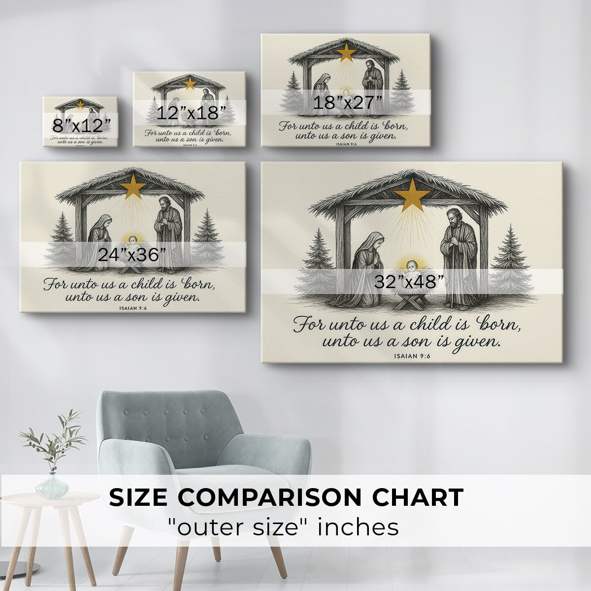 Silver Mistletoe at Twilight - Canvas Art Print