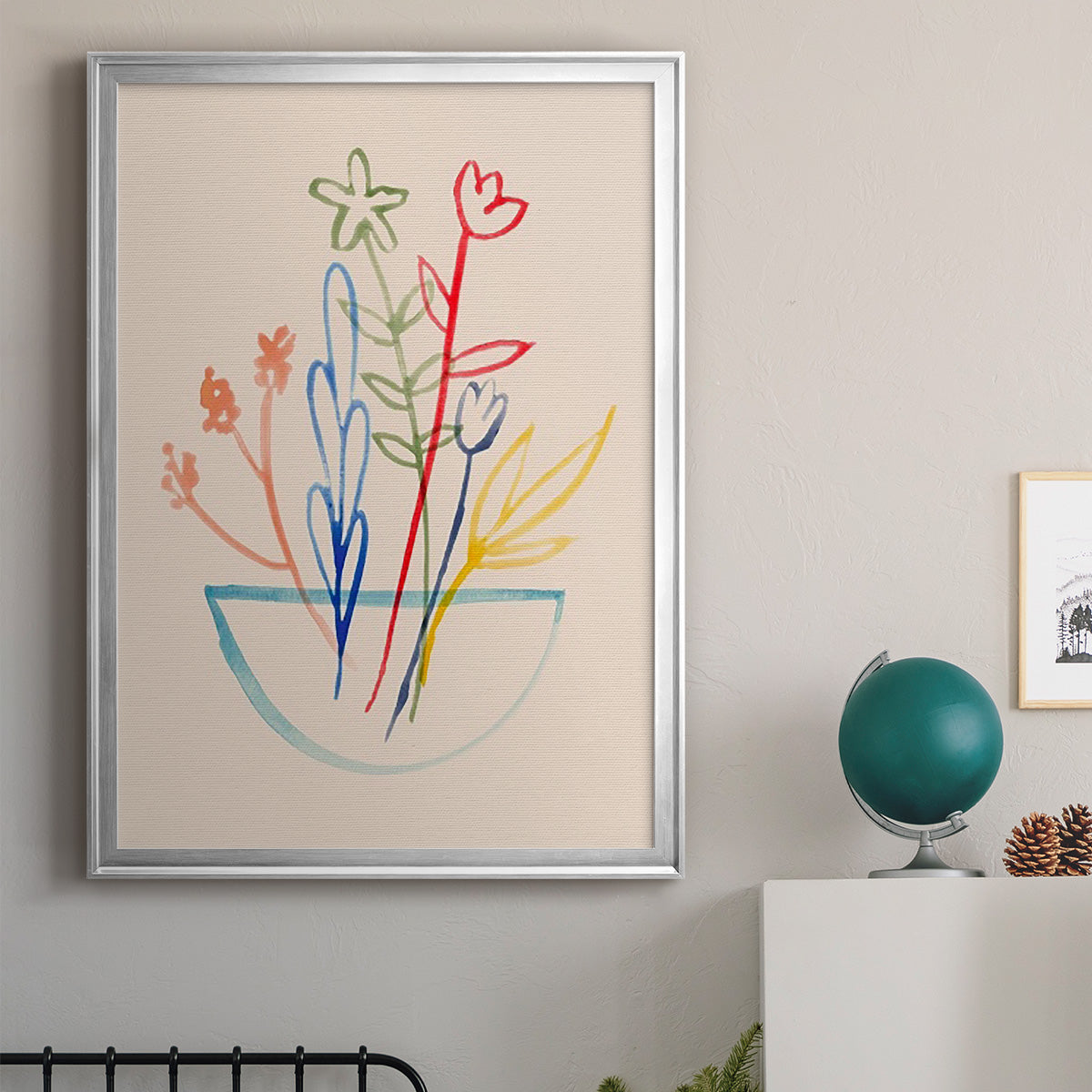 Fun Bunch II - Modern Framed Canvas Print