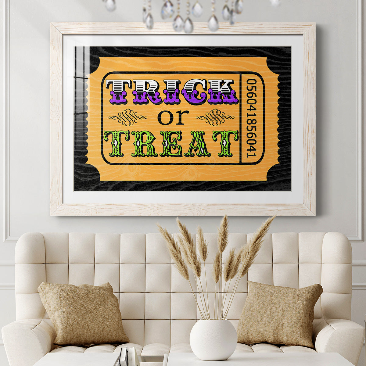 Trick or Treat Ticket - Barnwood Framed Art Print