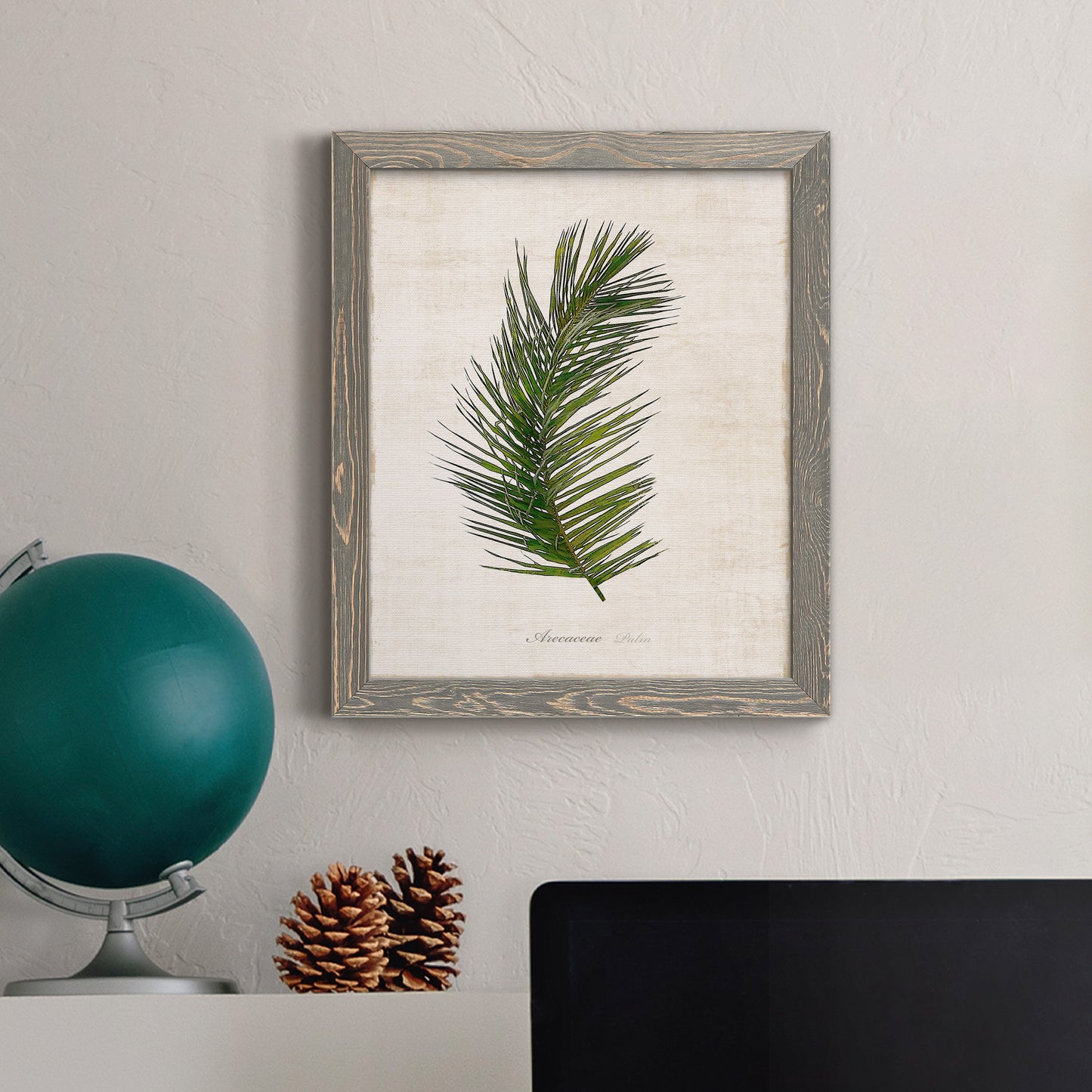 Palm Botanical II - Premium Canvas Framed in Barnwood - Ready to Hang