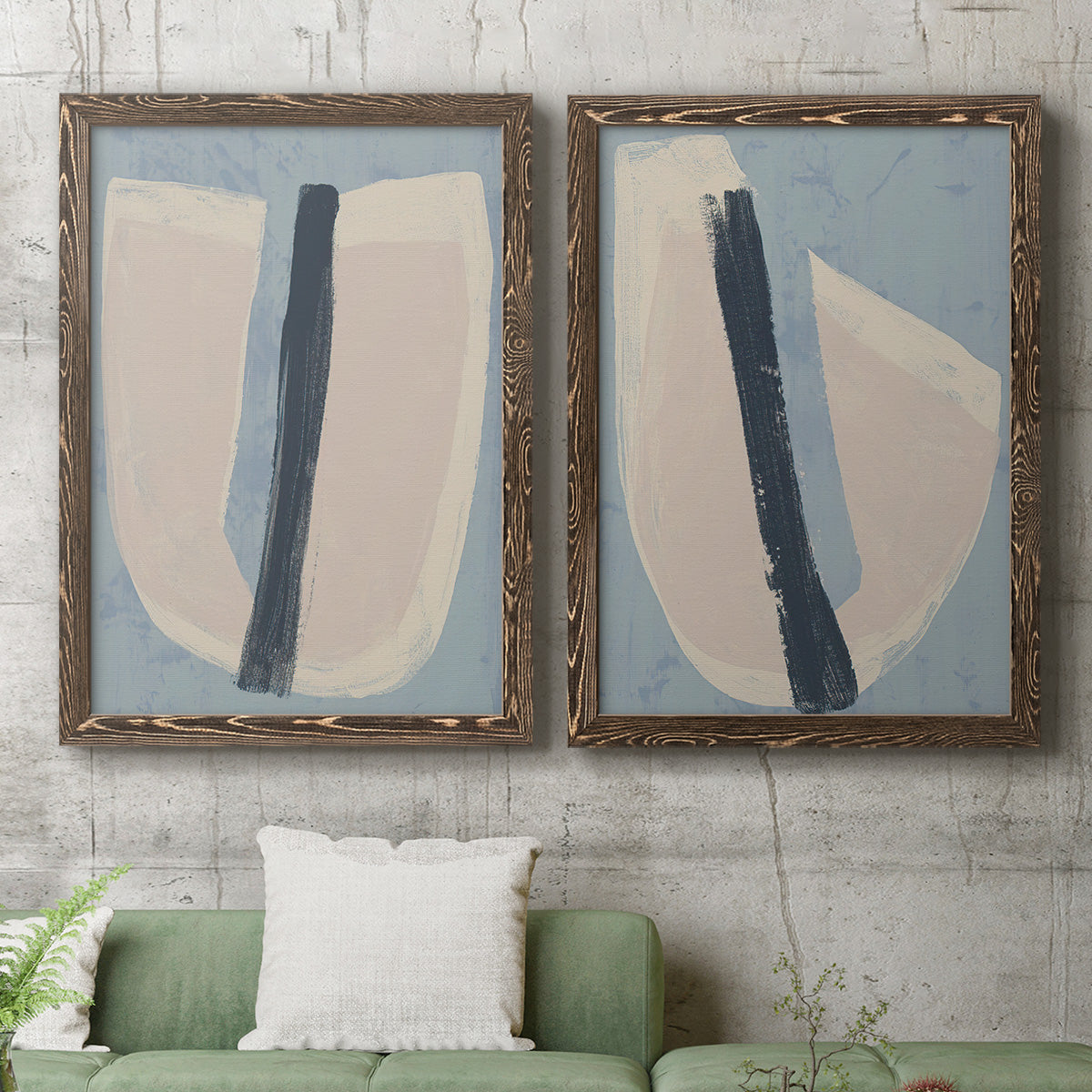 Paper Slice I - Premium Framed Canvas 2 Piece Set - Ready to Hang