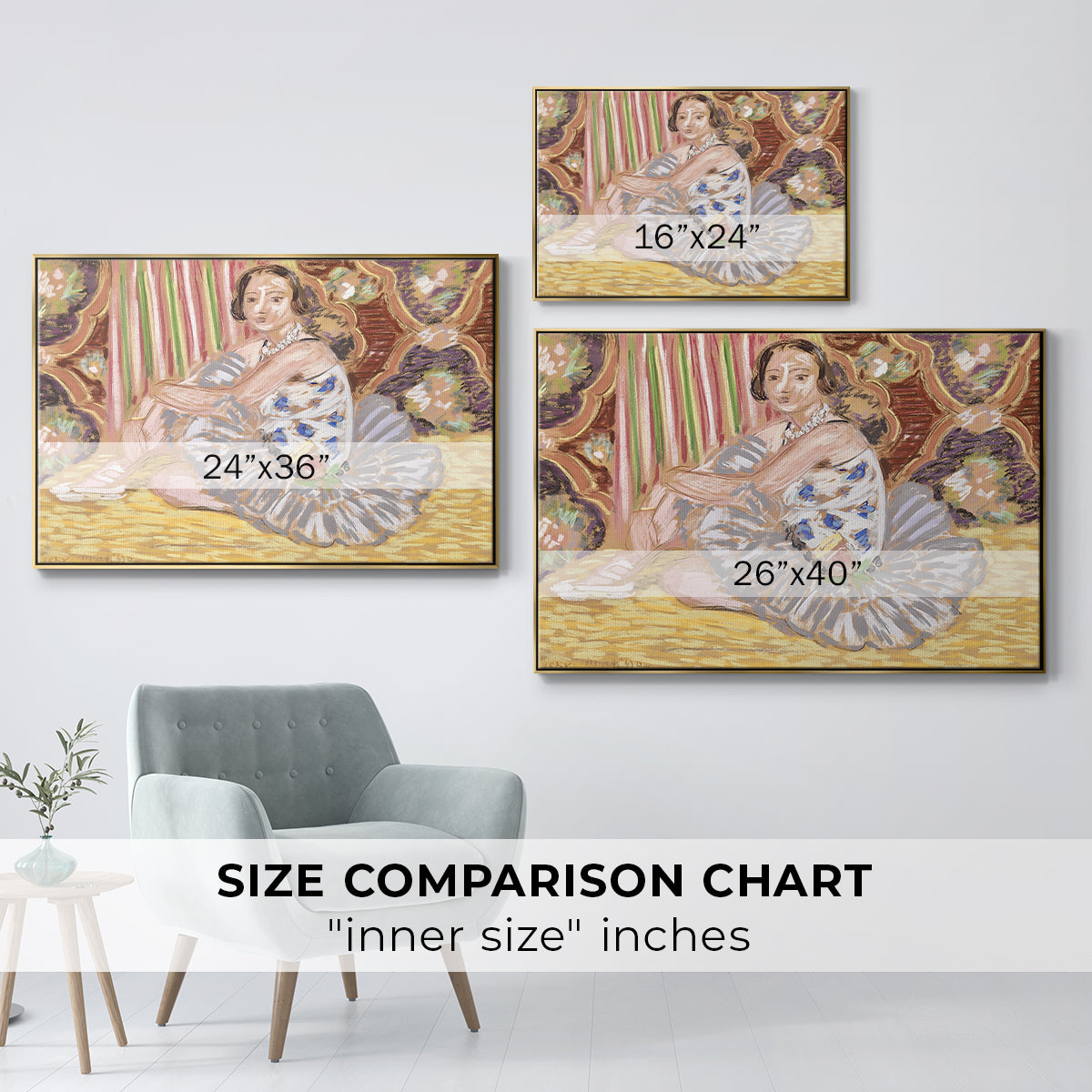 The Dancer (La danseuse), c. 1927 - Floater Framed Canvas Print