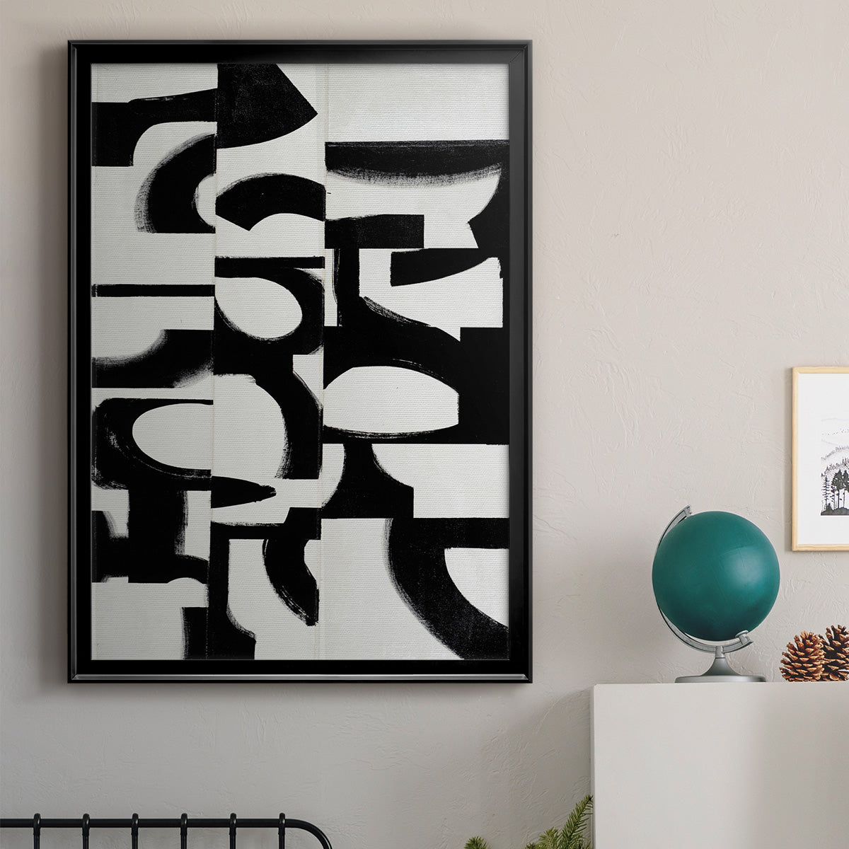 Prosperous Elements V9 - Modern Framed Canvas Print