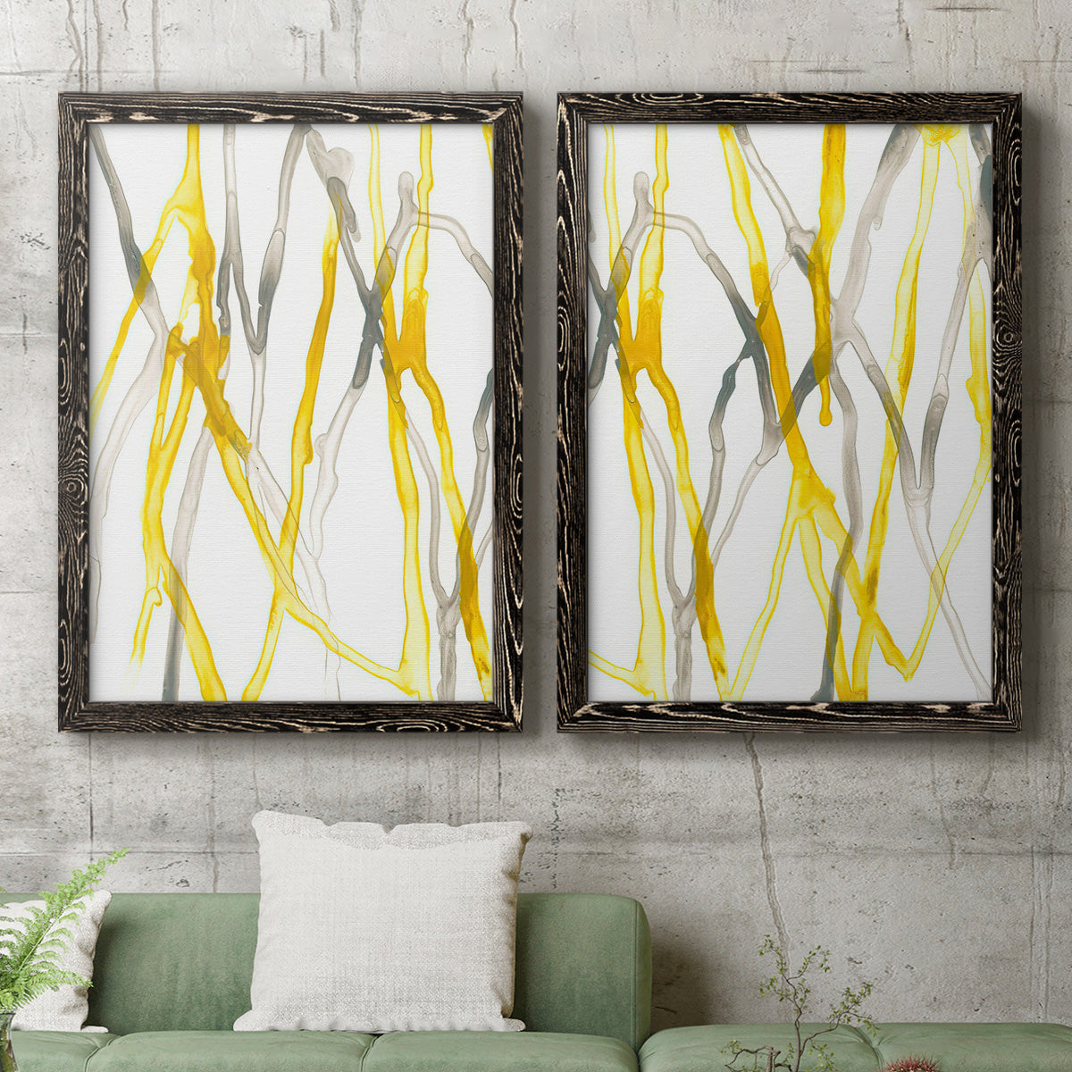 Runnel XIX - Premium Framed Canvas 2 Piece Set - Ready to Hang