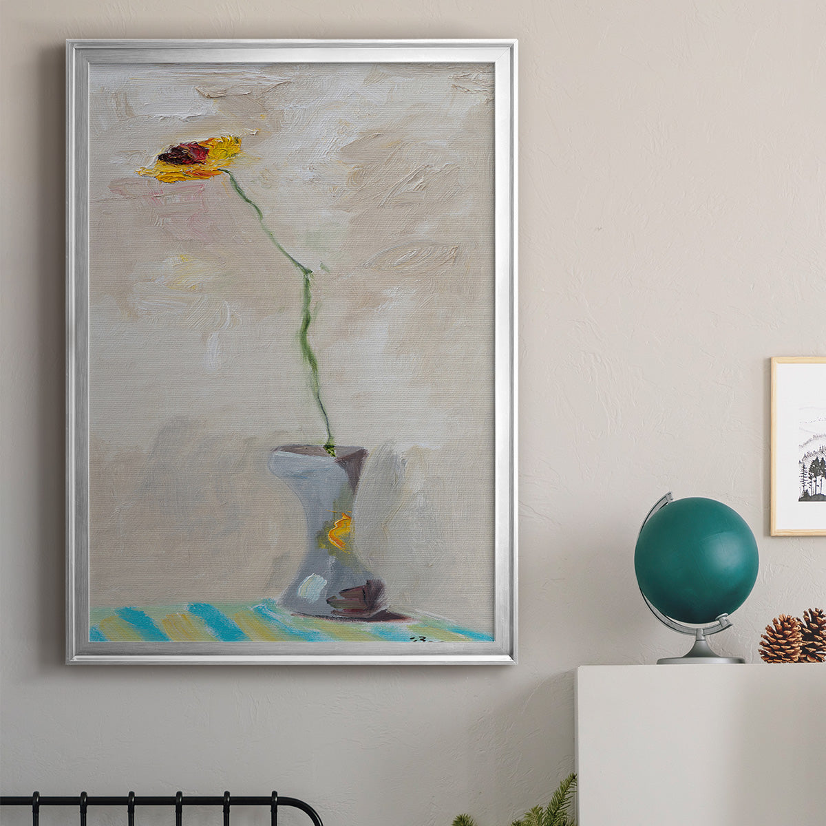 Single & Ready to Mingle - Modern Framed Canvas Print