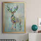 Fantastic Florals Deer, Full - Modern Framed Canvas Print