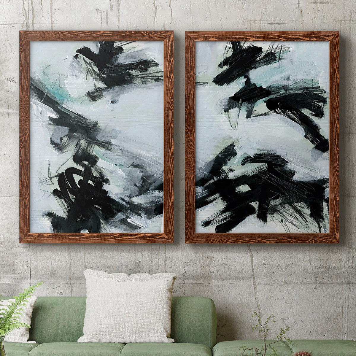 Ocean Current I - Premium Framed Canvas 2 Piece Set - Ready to Hang