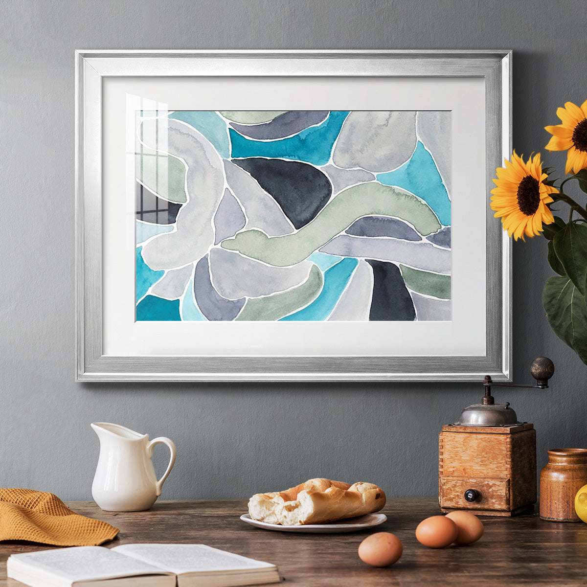 Subtle Billows II - Modern Framed Art Print
