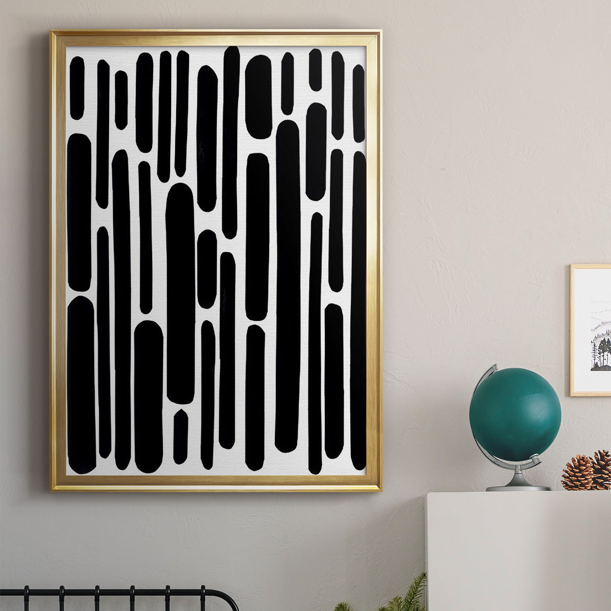 Shuffle I - Modern Framed Canvas Print