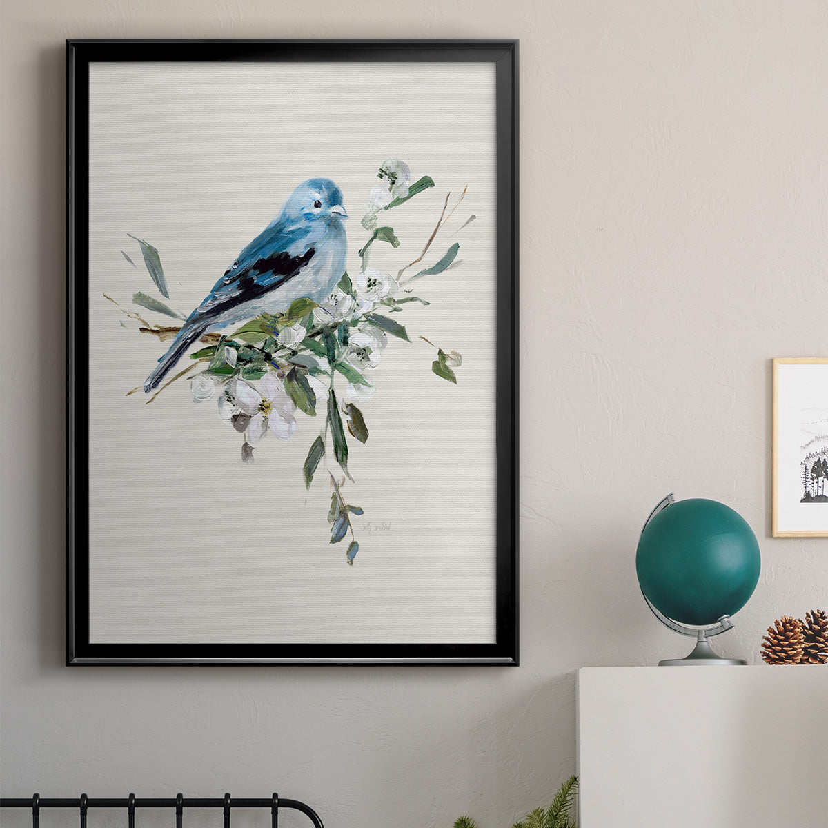 Bluebird Happy I - Modern Framed Canvas Print