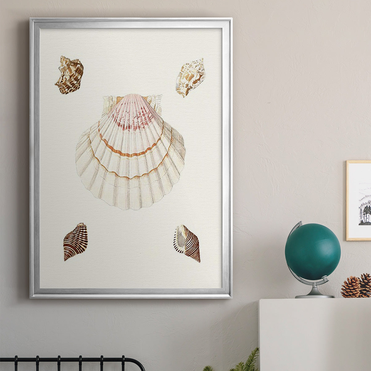 Pastel Knorr Shells IV - Modern Framed Canvas Print