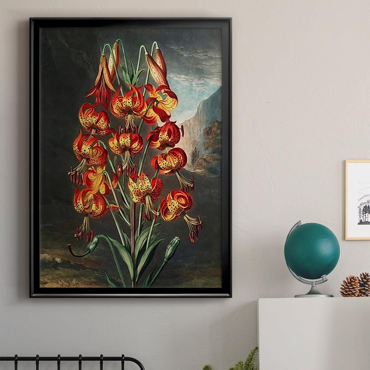 Temple of Flora III - Modern Framed Canvas Print