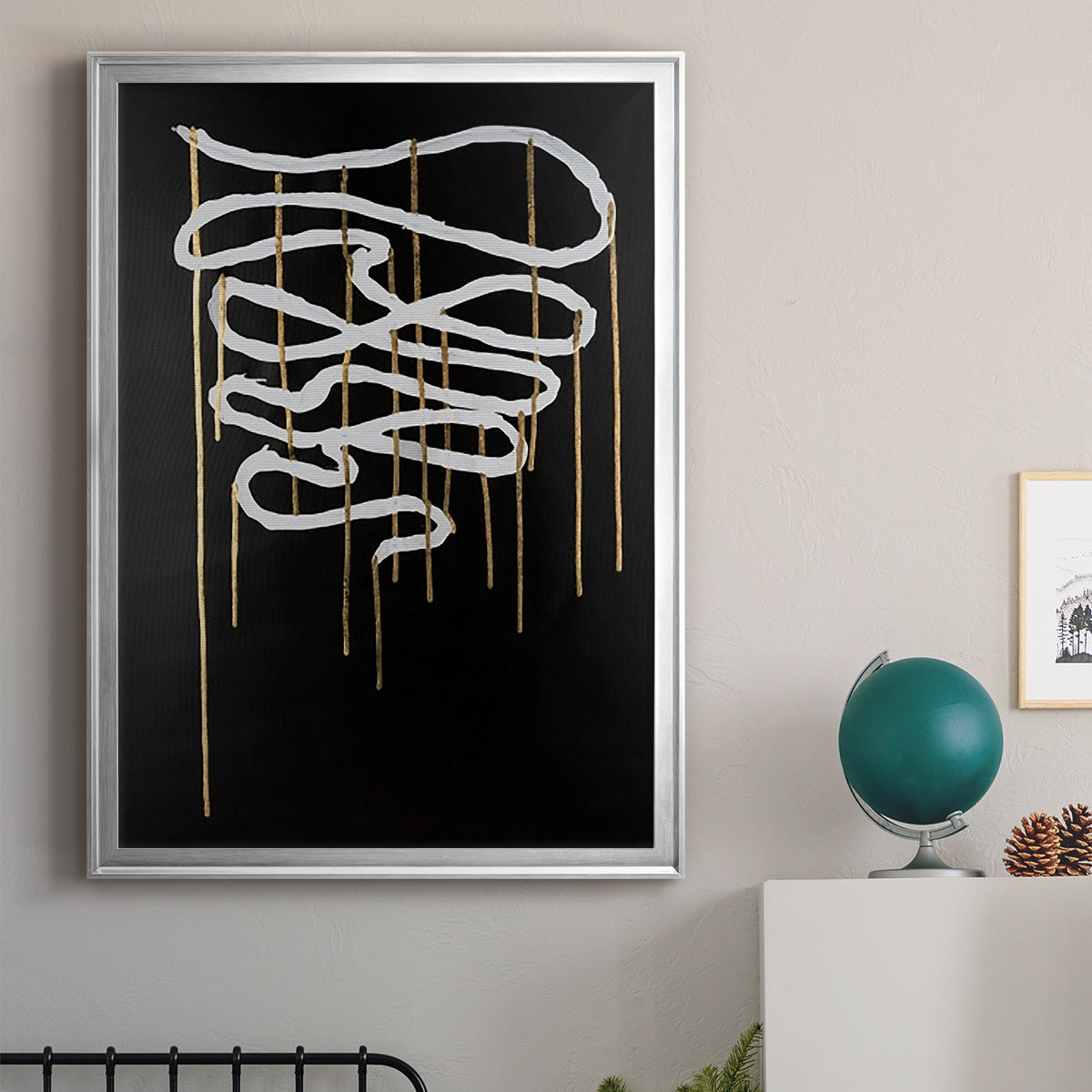 Weeping Ribbon II - Modern Framed Canvas Print