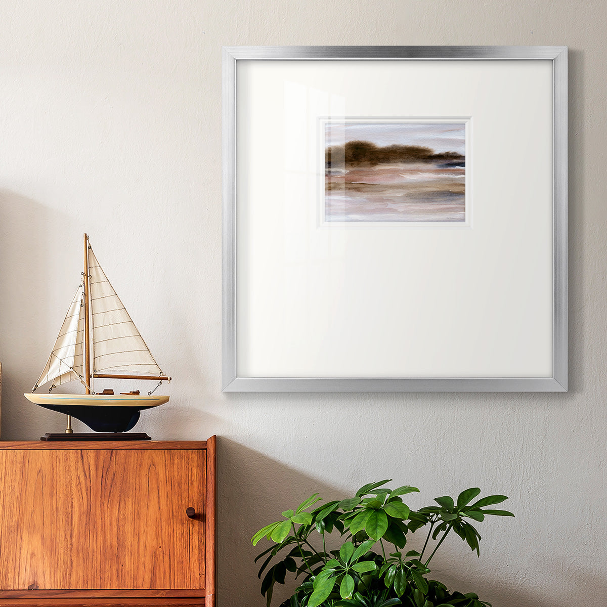 Autumnal Bay Premium Framed Print Double Matboard