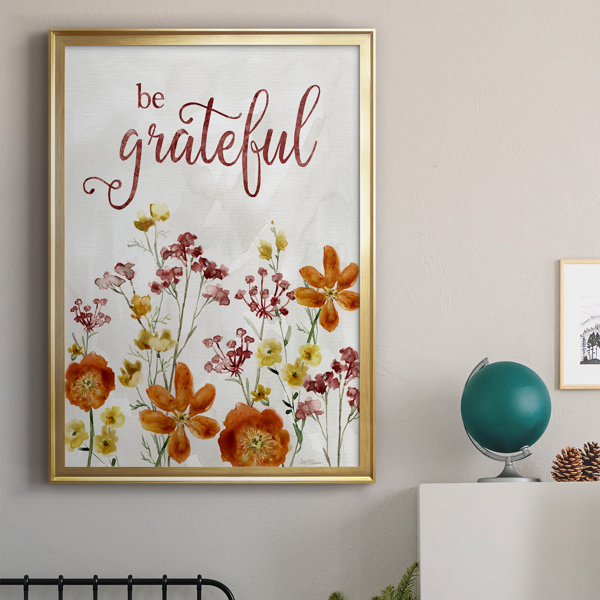 Grateful Catalina Bouquet - Modern Framed Canvas Print